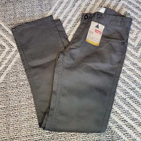 Levi's 511 in dark grey color size 14 Reg kids size w27 l27 NWT - Picture 3 of 4